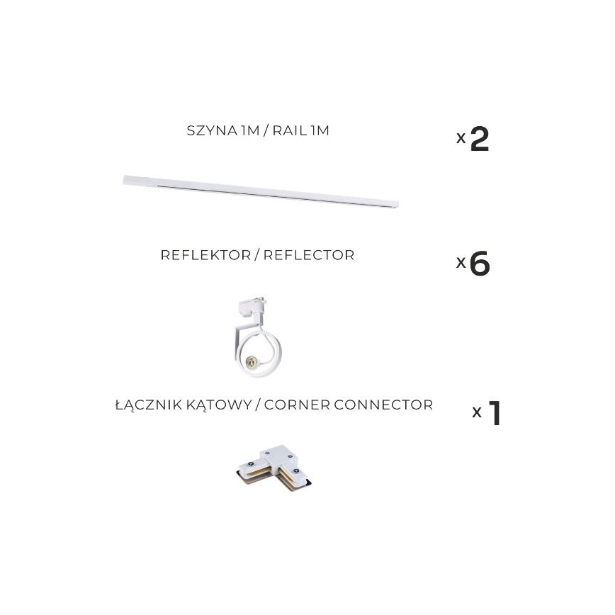 Zuma Line - Schienenstrahler im Schienensystem 6xGU10/15W/230V Weiß