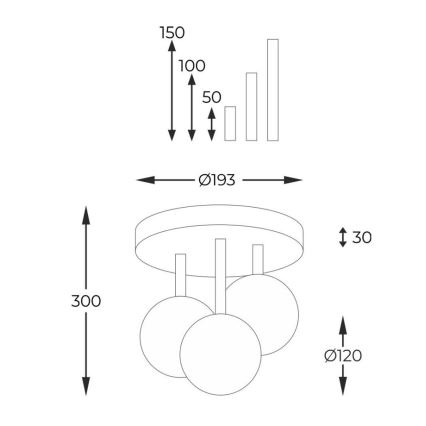 Zuma Line - Aufbauleuchte 3xG9/40W/230V