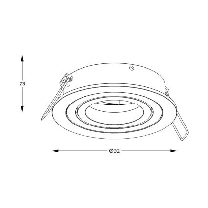 Zuma Line - Einbauleuchte 1xGU10/50W/230V schwarz