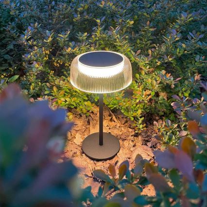 Zuma Line - LED dimmbare solarbetriebene Tischlampe LED/2,5W/2000 mAh IP44 schwarz