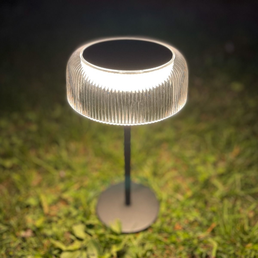 Zuma Line - LED dimmbare solarbetriebene Tischlampe LED/2,5W/2000 mAh IP44 schwarz