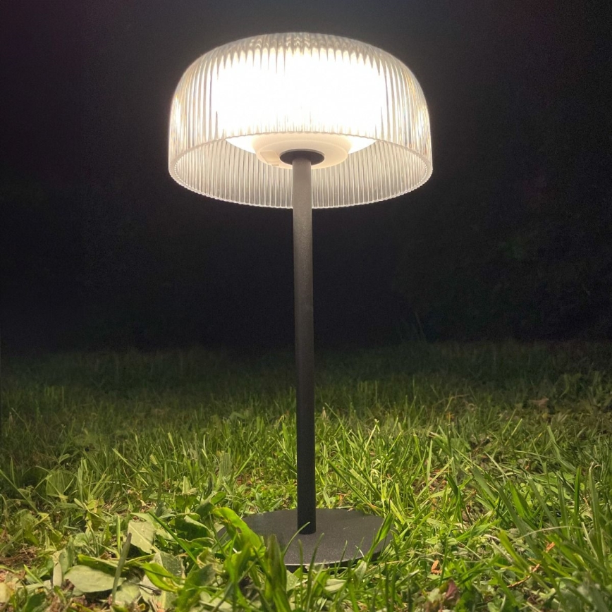 Zuma Line - LED dimmbare solarbetriebene Tischlampe LED/2,5W/2000 mAh IP44 schwarz