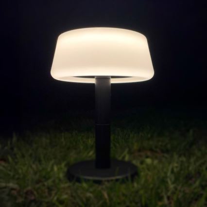Zuma Line - LED dimmbare solarbetriebene Tischlampe LED/2,2W/2000 mAh IP44 schwarz