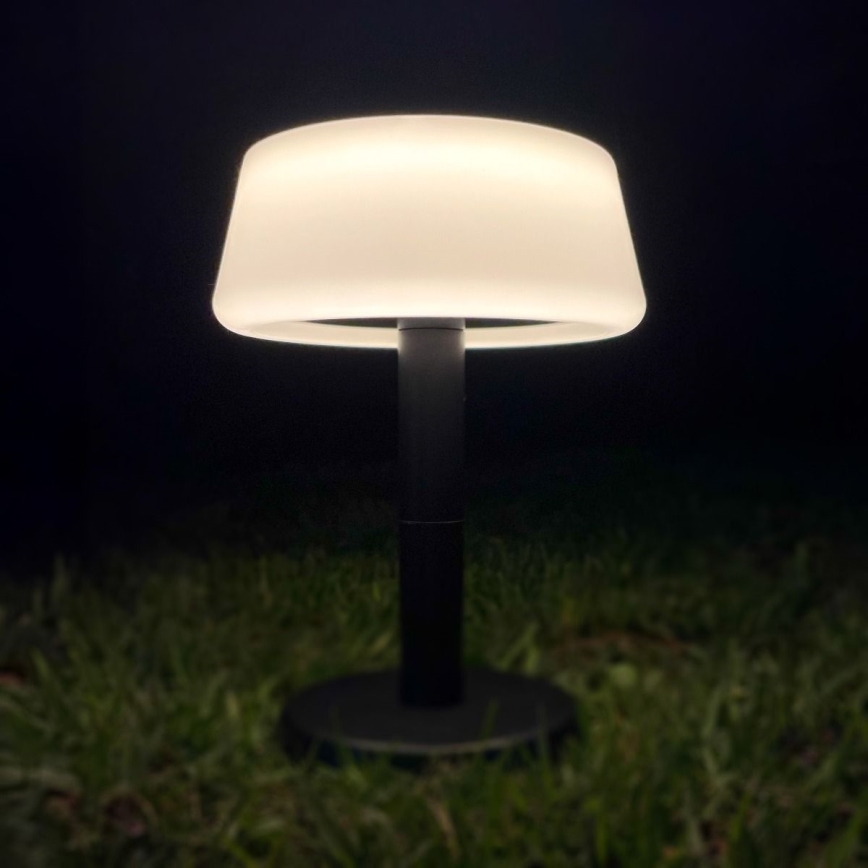 Zuma Line - LED dimmbare solarbetriebene Tischlampe LED/2,2W/2000 mAh IP44 schwarz