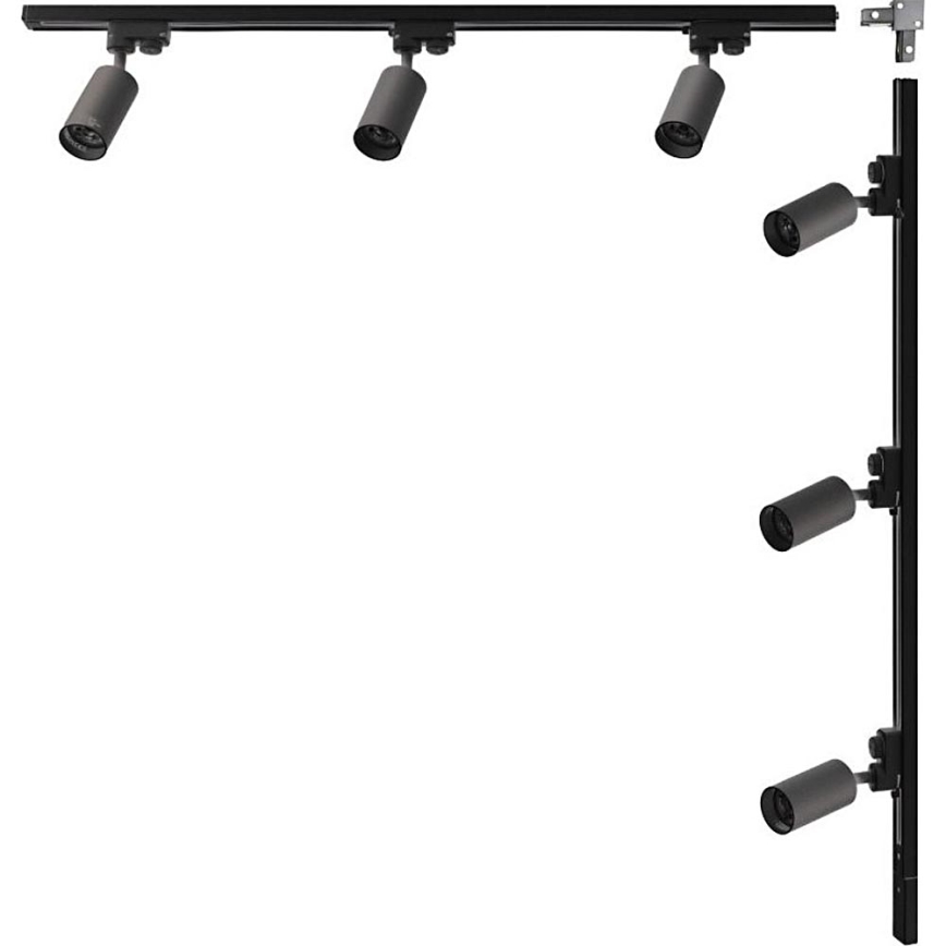 Zuma Line - Einbaustrahler im 6xGU10/35W/230V Schienensystem schwarz