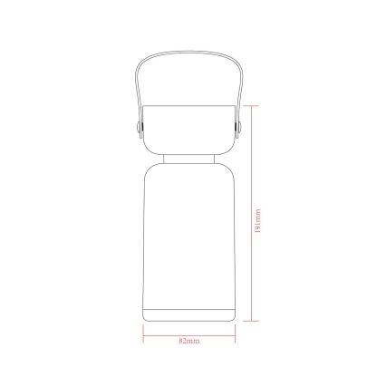 Zuma Line - LED dimmbare wiederaufladbare Tischlampe LED/3W/1200 mAh 3000/4000/6500K IP44 braun