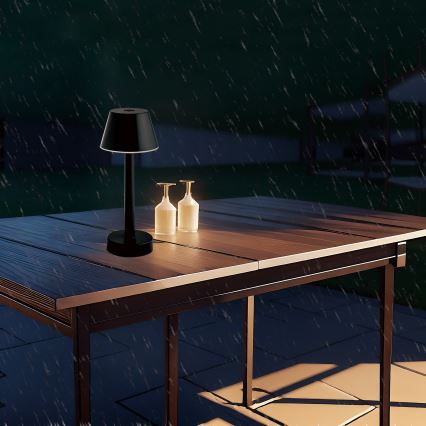 Zuma Line - LED RGBW dimmbare wiederaufladbare Tischlampe LED/0,7W/1300 mAh IP44 schwarz