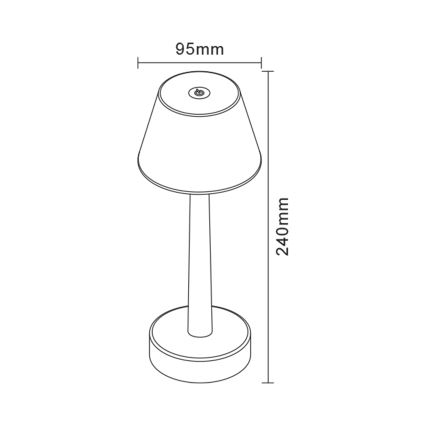 Zuma Line - LED RGBW dimmbare wiederaufladbare Tischlampe LED/0,7W/1300 mAh IP44 schwarz
