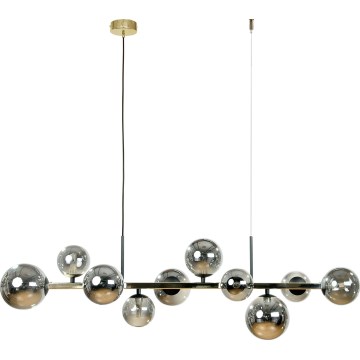 Zuma Line - Hängeleuchte an Kabel 10xG9/8W/230V gold/rauchschwarz