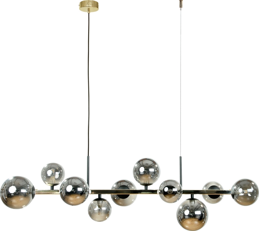 Zuma Line - Hängeleuchte an Kabel 10xG9/8W/230V gold/rauchschwarz