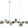 Zuma Line - Hängeleuchte an Kabel 10xG9/8W/230V gold/rauchschwarz