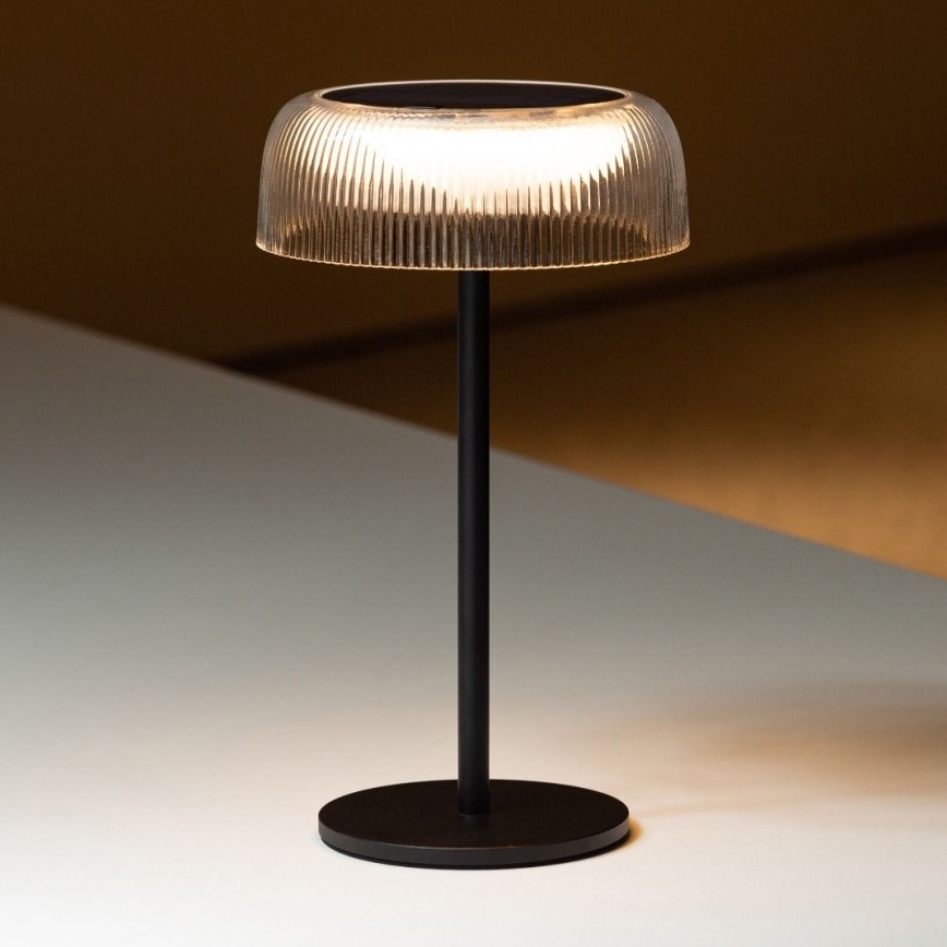 Zuma Line - LED dimmbare solarbetriebene Tischlampe LED/2,5W/2000 mAh IP44 schwarz