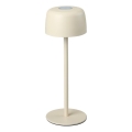 Zuma Line - LED dimmbare wiederaufladbare Tischlampe LED/2W/1200 mAh IP44 cremefarben