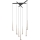 Zuma Line - LED-Pendelleuchte an Drahtseil 7xLED/6W/230V schwarz/gold