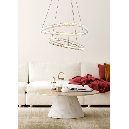 Zuma Line - LED dimmbarer Kristall-Pendelleuchter an Seil LED/36W/230V 2700-6000K + Fernbedienung