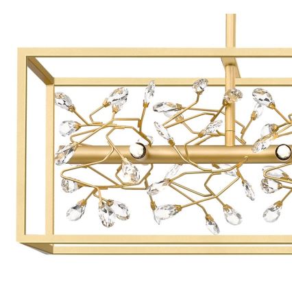 Zuma Line - Kristall-Hängeleuchte an Kette 6xG9/33W/230V golden