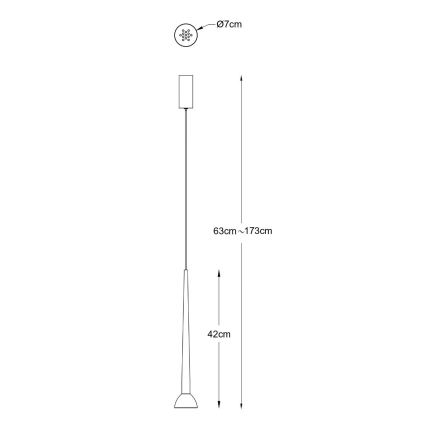Zuma Line - LED-Pendelleuchte an Kabel LED/5W/230V schwarz