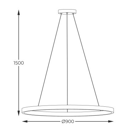 Zuma Line - LED-Pendelleuchte an Kabel LED/40W/230V 3000/4000/6000K Ø 90 cm schwarz