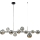 Zuma Line - Pendelleuchte an Kabel 10xG9/8W/230V schwarz/rauchschwarz