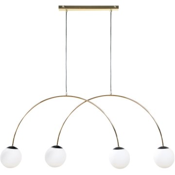 Zuma Line - Pendelleuchte mit Kabelaufhängung 4xE14/10W/230V, goldfarben