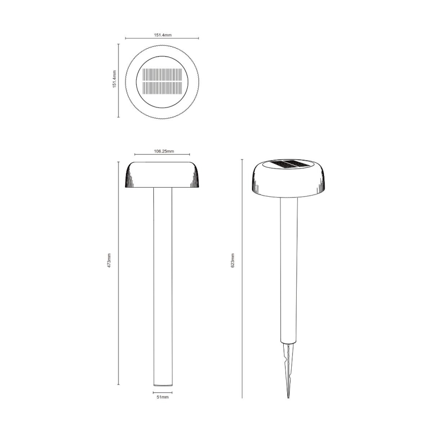 Zuma Line - LED Solarleuchte LED/2,5W/2000 mAh IP44 schwarz