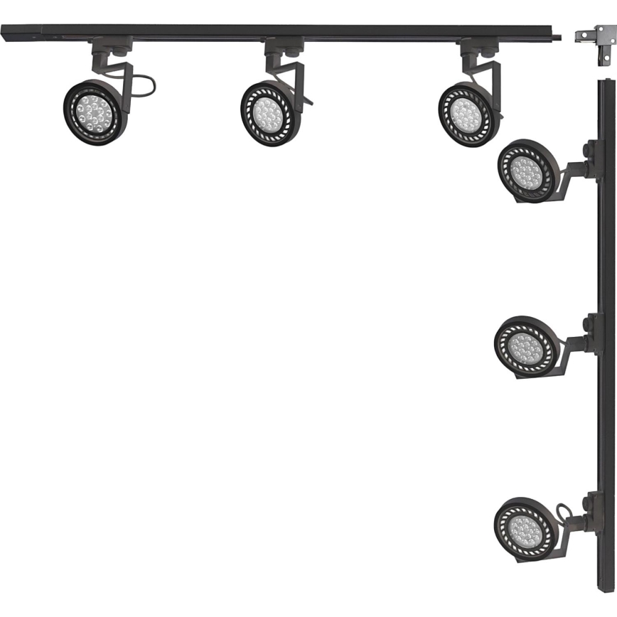 Zuma Line - Schienenstrahler für Schienensystem 6xGU10/15W/230V schwarz
