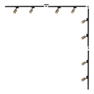 Zuma Line - Spot für Schienensystem, 8x GU10/35W/230V, schwarz/gold