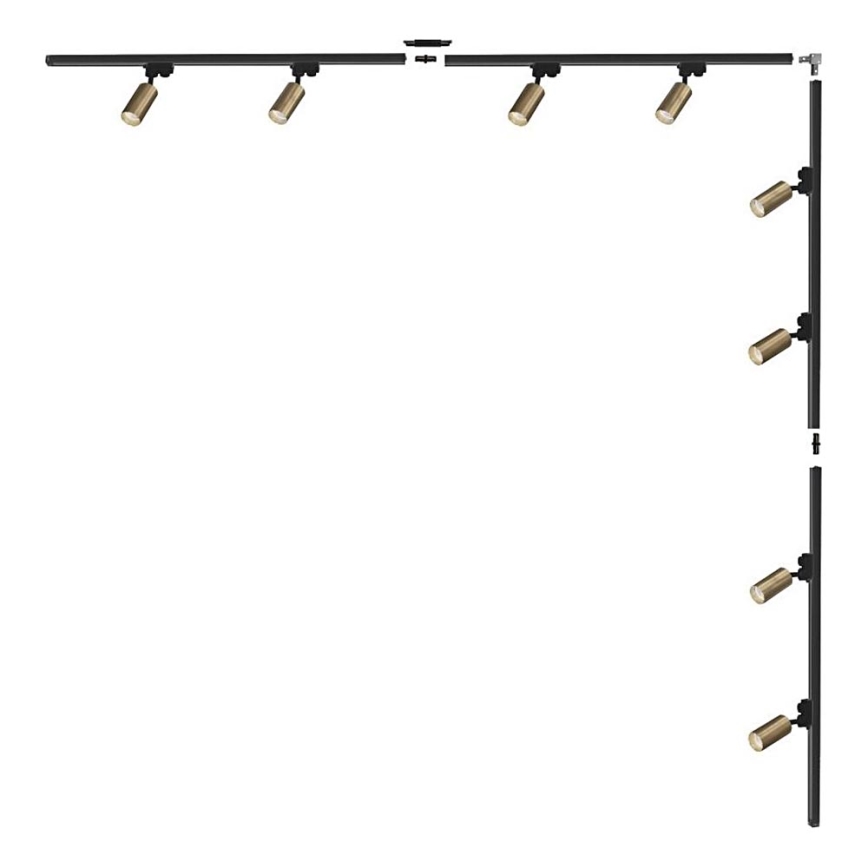 Zuma Line - Spot für Schienensystem, 8x GU10/35W/230V, schwarz/gold