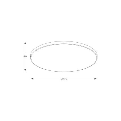 Zuma Line - LED-Deckenleuchte VERI LED/44W/230V, Ø 47 cm, schwarz