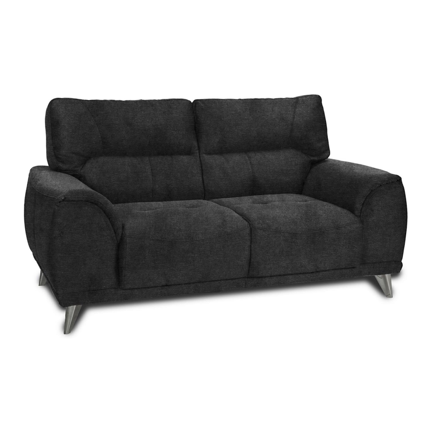 Zweisitzer-Sofa LIVORNO schwarz