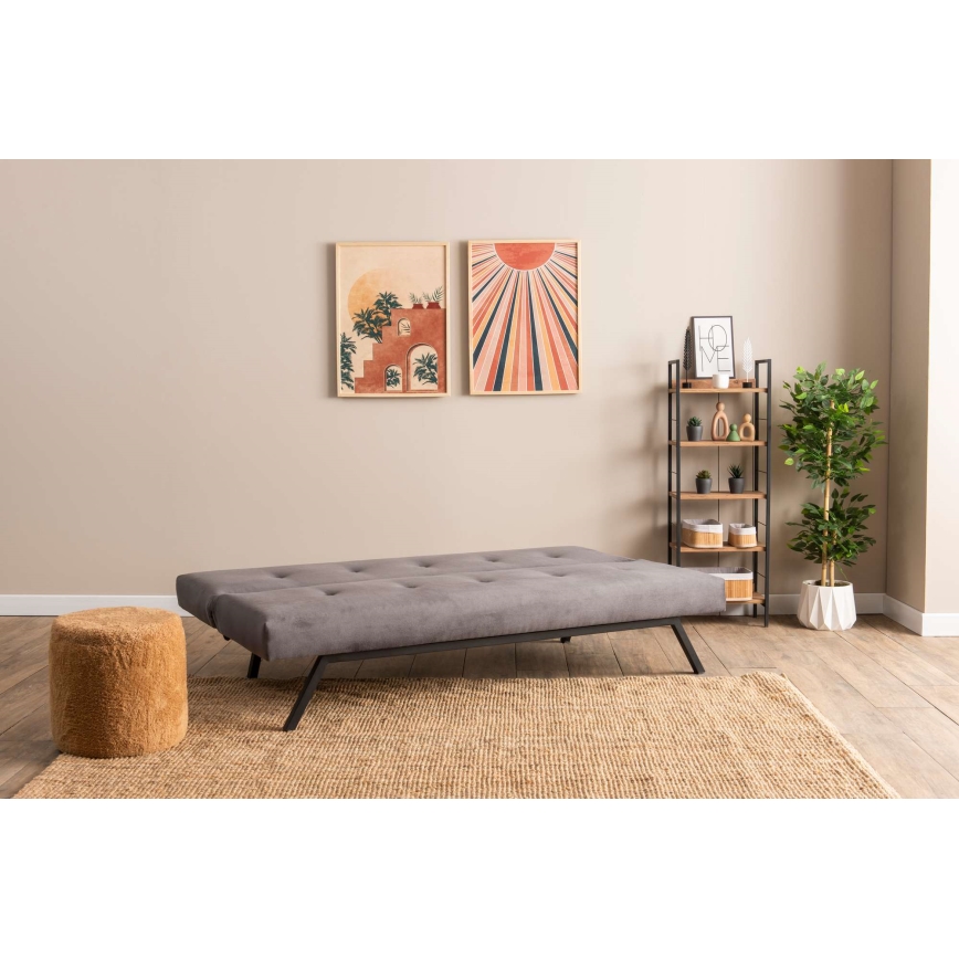 Zweisitziges Schlafsofa BAKU, grau