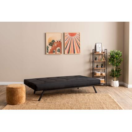 Zweisitziges Schlafsofa BAKU, schwarz