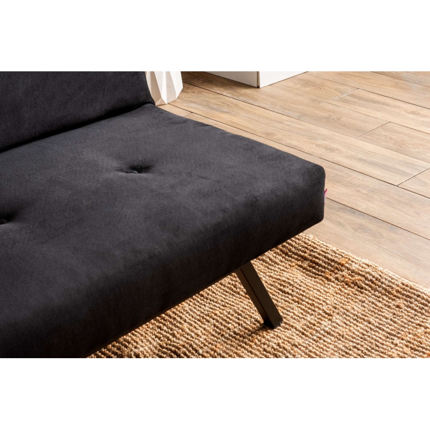 Zweisitziges Schlafsofa BAKU, schwarz