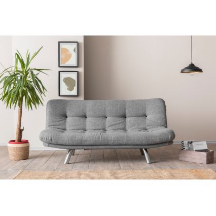 Zweisitziges Schlafsofa BINA, hellgrau
