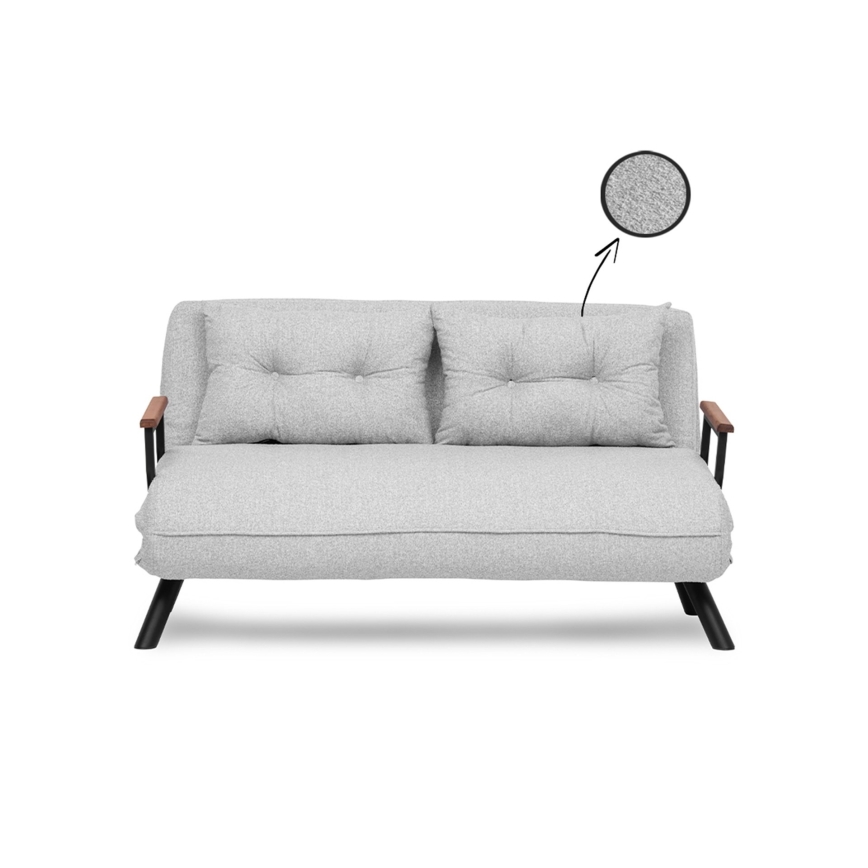 Zweisitziges Schlafsofa QIRA, grau